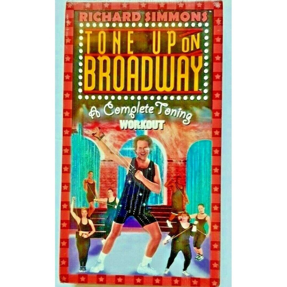 VHS Richard Simmons Toning Workout Tone It Up on Broadway  Exercise Video Sealed
